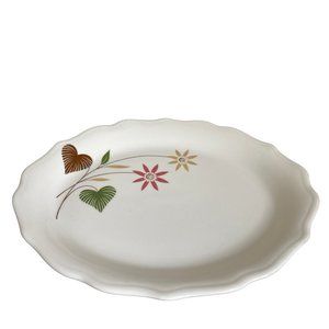 Vintage Syracuse China Restaurant Ware Theme Pattern 1957 Oval Serving Platter